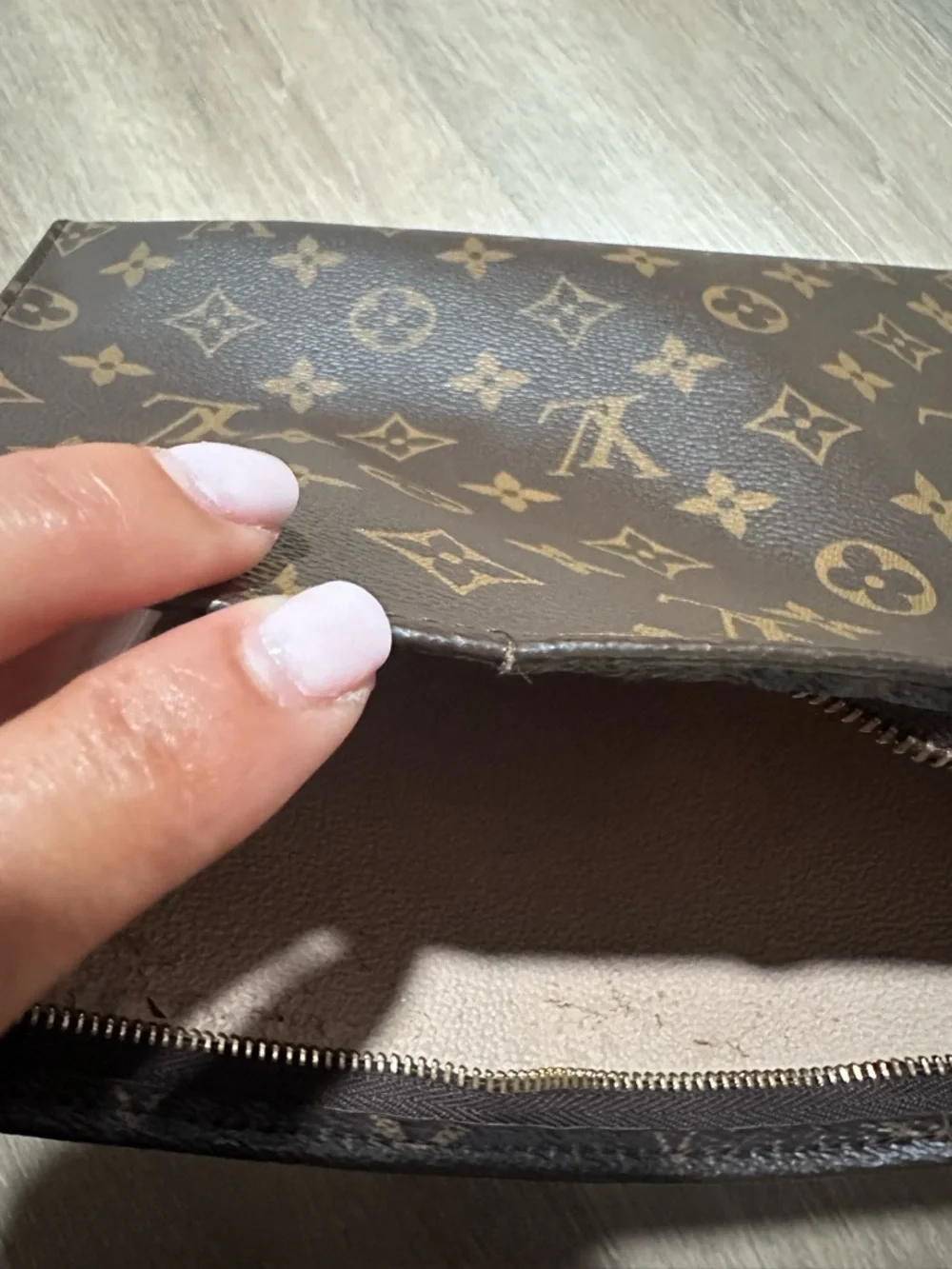 Louis Vuitton Monogram Canvas Pouch in Dark Brown